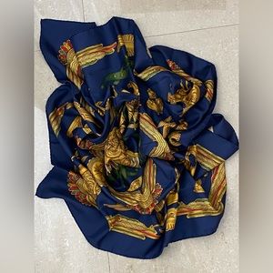 Hermes Silk Scarf Les Parures du Vent Rare Vintage Authentic 100% silk EUC